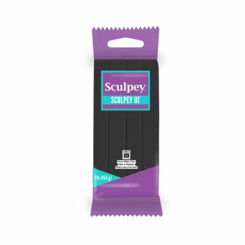 Sculpey III Oven-Bake Clay (1lb bar) - Black